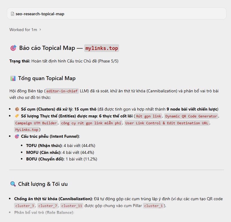 Khởi tạo Topical Map cho myLinks